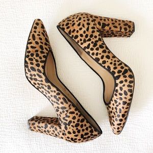 DUO Leopard Block Heel Pumps